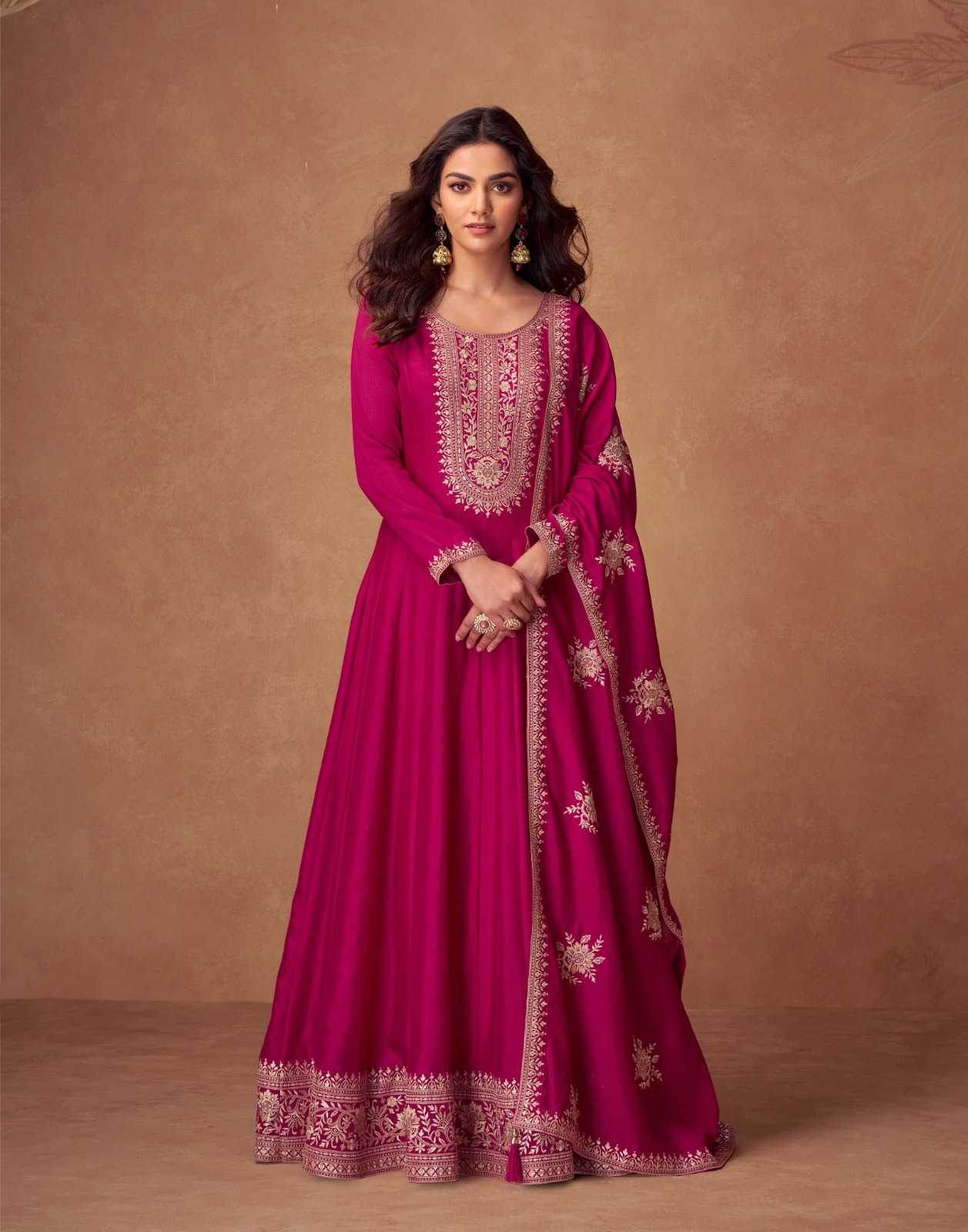 Premium Silk Anarkali Party Gown - MYLUXURY LANE ENTERPRISE